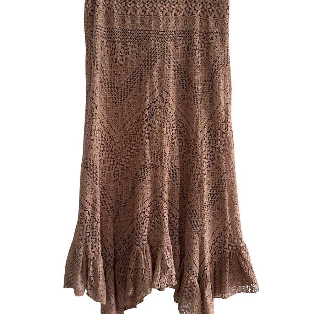 Solitaire Lace Brown Boho Skirt